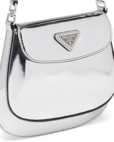 prada cleo brushed leather mini bag silver|prada cleo bag sale.